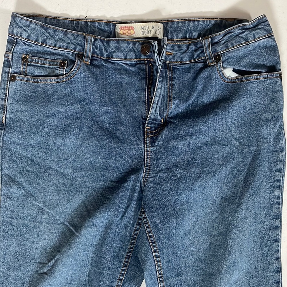 Route 66 mid rise boot cut jeans